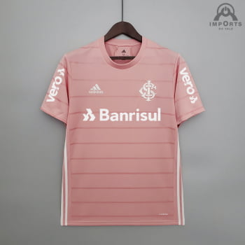 Camisa Internacional 21/22 Ed. Especial Outubro Rosa Versão Torcedor + Patrocínios + Personalização Grátis