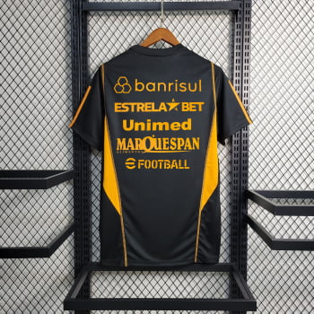 Camisa Internacional 23/24 Treino Preta + Patrocínios 
