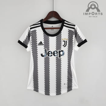 Camisa Juventus I 21/22 Versão Feminina + Personalização Grátis - Imports  do vale