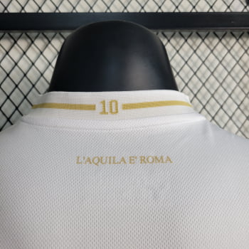 Camisa Lazio 23/24 Versão Jogador Goleiro Branca + Personalização Grátis 