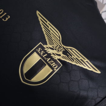Camisa Lazio 23/24 Versão Jogador Goleiro Preta + Personalização Grátis 