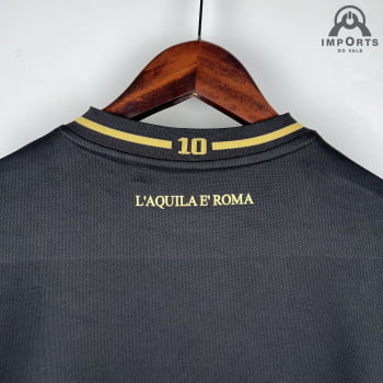 Camisa Lazio 23/24 Versão Torcedor Ed. Especial Preta + Personalização Grátis