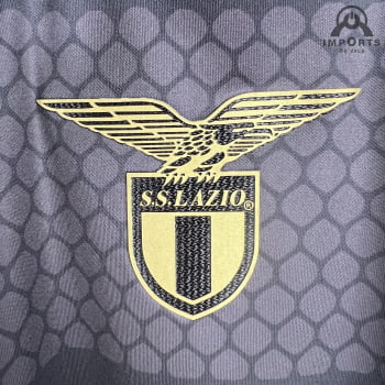 Camisa Lazio 23/24 Versão Torcedor Ed. Especial Preta + Personalização Grátis