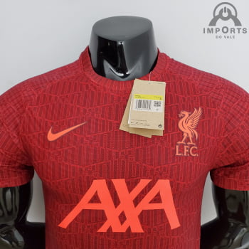 Camisa Liverpool 22/23 Versão Jogador Treino - Vermelho