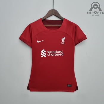 Camisa Liverpool l 22/23 Versão Feminina + Personalização Grátis