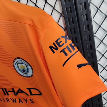 Camisa Manchester City 23/24 Goleiro Personalização Grátis - Laranja