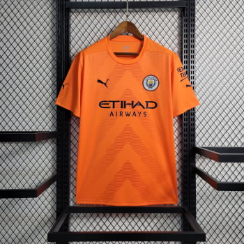 Camisa Manchester City 23/24 Goleiro Personalização Grátis - Laranja Camisa Manchester City 23/24 Goleiro Personalização Grátis - Laranja
