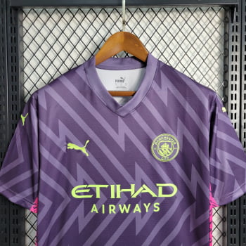 Camisa Manchester City 23/24 Goleiro Personalização Grátis - Roxo