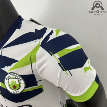 Camisa Manchester City 23/24 Versão Jogador Ed. Especial Branca + Personalização Grátis