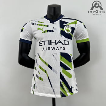 Camisa Manchester City 23/24 Versão Jogador Ed. Especial Branca + Personalização Grátis