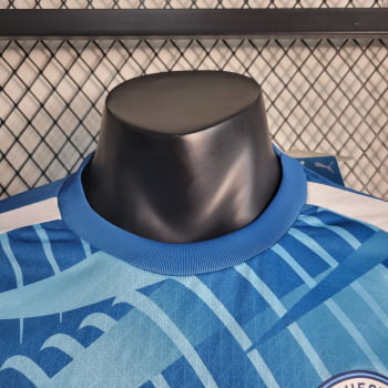 Camisa Manchester City 23/24 Versão Jogador Pré-Jogo - Azul