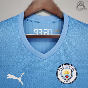 Camisa Manchester City I 21/22 Versão Feminina + Personalização Grátis