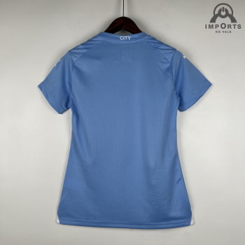 Camisa Manchester City I 23/24 Versão Feminina + Personalização Grátis