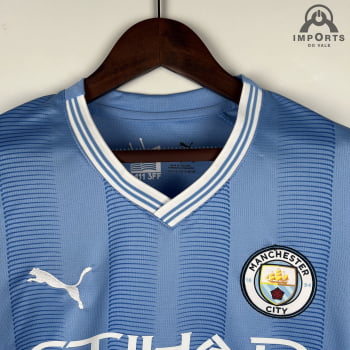 Camisa Manchester City I 23/24 Versão Feminina + Personalização Grátis
