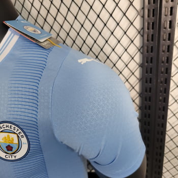 Camisa Manchester City I 23/24 Versão Jogador + Personalização Grátis 