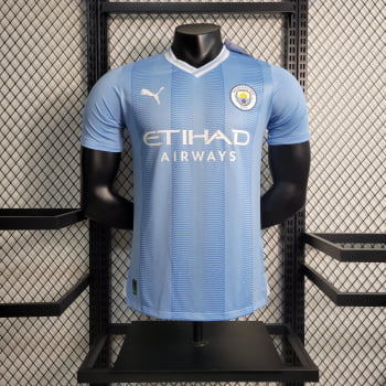 Camisa Manchester City I 23/24 Versão Jogador + Personalização Grátis 