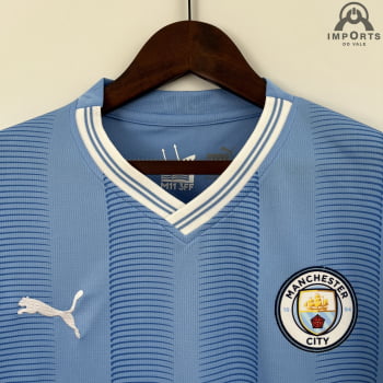 Camisa Manchester City I 23/24 Versão Torcedor + Personalização Grátis
