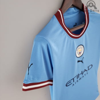 Camisa Manchester City l 22/23 Versão Feminina + Personalização Grátis