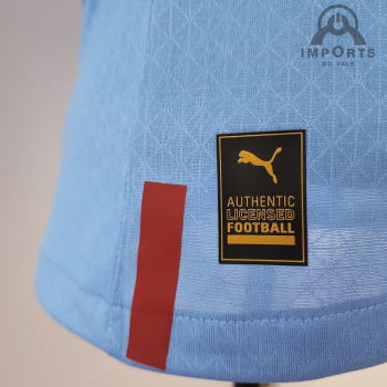 Camisa Manchester City l 22/23 Versão Jogador + Personalização Grátis