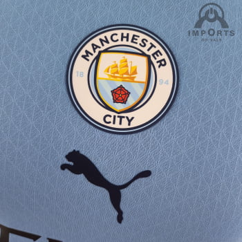 Camisa Manchester City l 22/23 Versão Jogador + Personalização Grátis