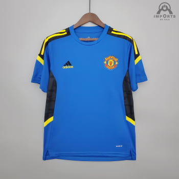 Camisa Manchester United 21/22 Treino - Azul