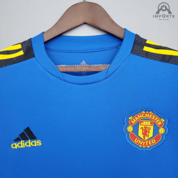 Camisa Manchester United 21/22 Treino - Azul