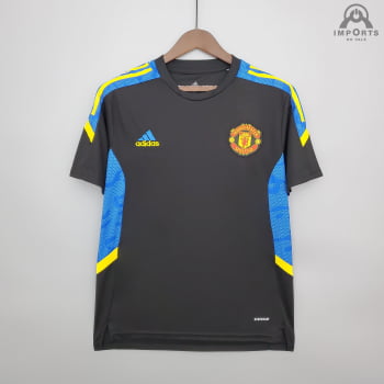 Camisa Manchester United 21/22 Treino - Preto
