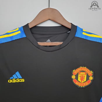 Camisa Manchester United 21/22 Treino - Preto