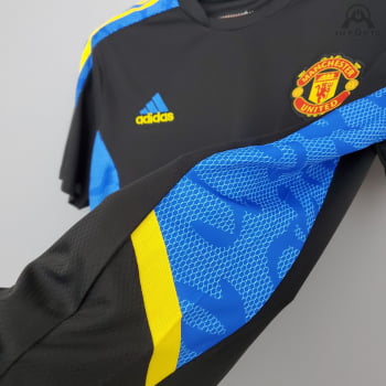 Camisa Manchester United 21/22 Treino - Preto