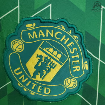 Camisa Manchester United 21/22 Treino - Verde/amarelo