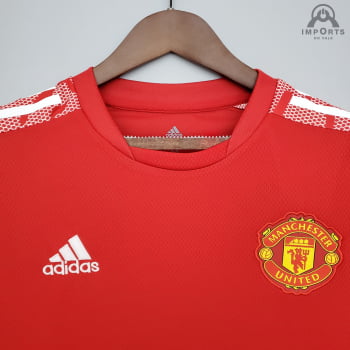 Camisa Manchester United 21/22 Treino - Vermelho