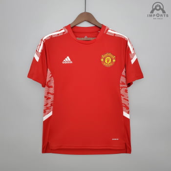 Camisa Manchester United 21/22 Treino - Vermelho