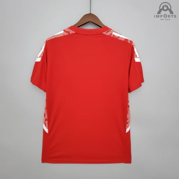 Camisa Manchester United 21/22 Treino - Vermelho