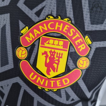 Camisa Manchester United 22/23 Versão Jogador Goleiro Preta + Personalização Grátis  