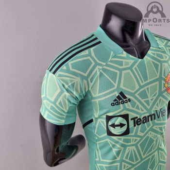 Camisa Manchester United 22/23 Versão Jogador Goleiro Verde + Personalização Grátis