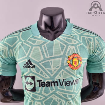 Camisa Manchester United 22/23 Versão Jogador Goleiro Verde + Personalização Grátis