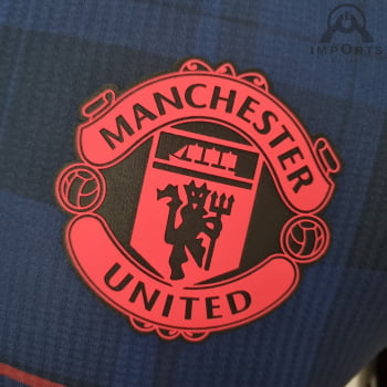 Camisa Manchester United 22/23 Versão Jogador Clássica Azul Royal + Personalização Grátis 