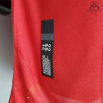 Camisa Manchester United I 21/22 Versão Jogador + Personalização Grátis