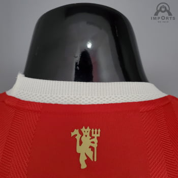 Camisa Manchester United I 21/22 Versão Jogador + Personalização Grátis