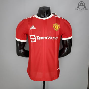 Camisa Manchester United I 21/22 Versão Jogador + Personalização Grátis