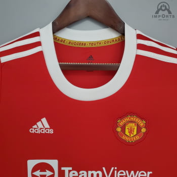 Camisa Manchester United I 21/22 Versão Feminina + Personalização Grátis