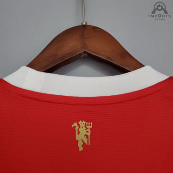 Camisa Manchester United I 21/22 Versão Feminina + Personalização Grátis