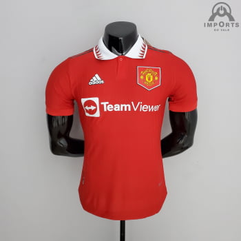 Camisa Manchester United I 22/23 Versão Jogador + Personalização Grátis