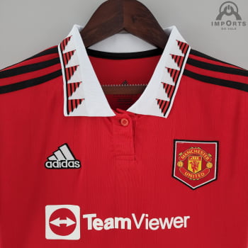 Camisa Manchester United I 22/23 Versão Feminina + Personalização Grátis