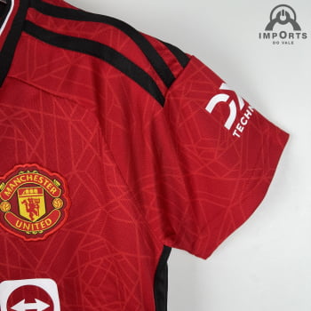Camisa Manchester United I 23/24 Versão Feminina + Personalização Grátis 