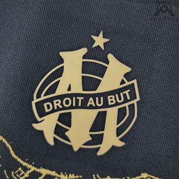 Camisa Olympique de Marseille 22/23 Versão Torcedor Ed. Especial Preta + Personalização Grátis