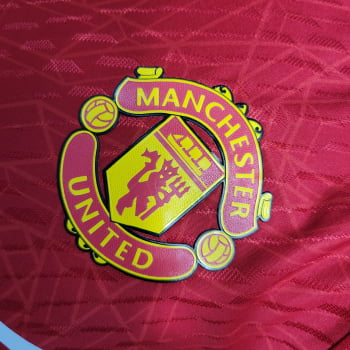 Camisa Manchester United I 23/24 Versão Jogador + Personalização Grátis