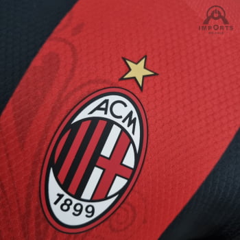 Camisa Milan 22/23 Versão Jogador Ed. Especial Black + Personalização Grátis Camisa Milan 22/23 Versão Jogador Ed. Especial Black + Personalização Grátis