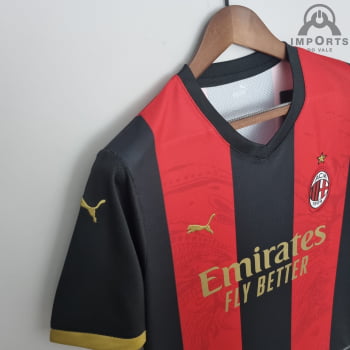 Camisa Milan 22/23 Versão Torcedor + Personalização Grátis - Clássica
