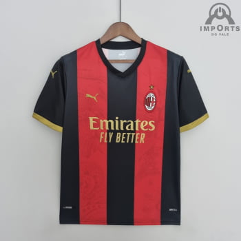 Camisa Milan 22/23 Versão Torcedor + Personalização Grátis - Clássica